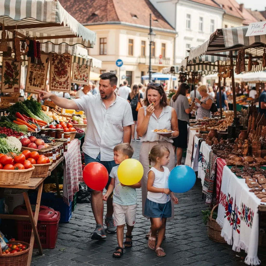 Centrul istoric al Brașovului, cu clădiri colorate și atmosfera medievală.
